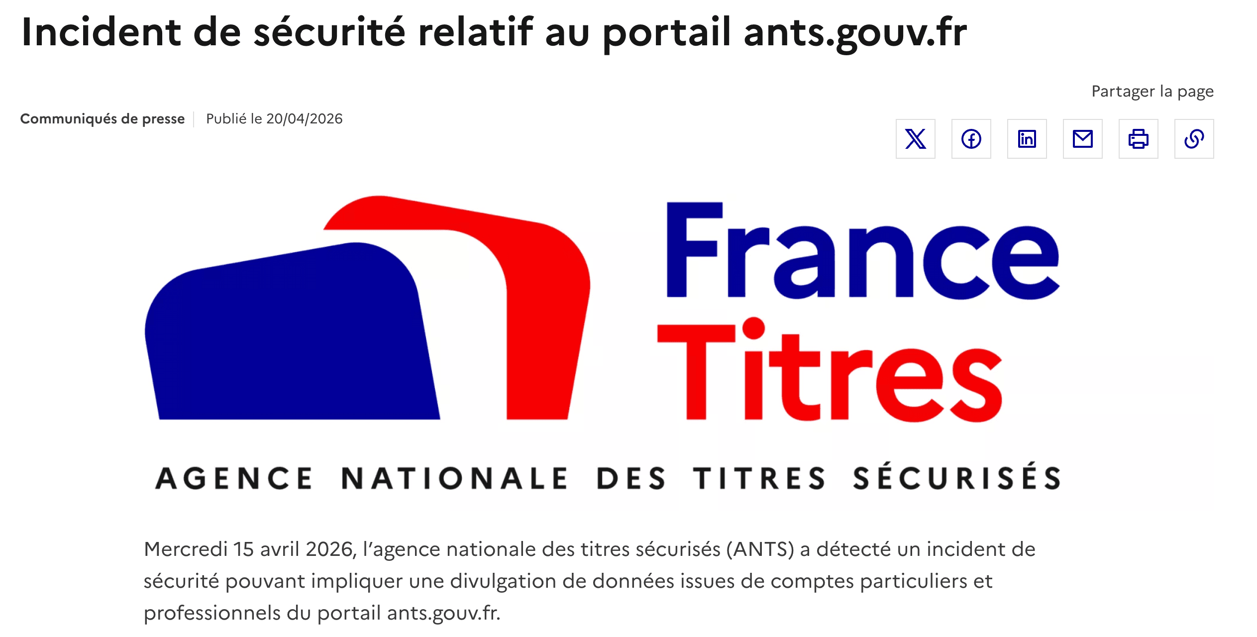 ANTS piratée : quels risques pour votre identité et vos démarches ?