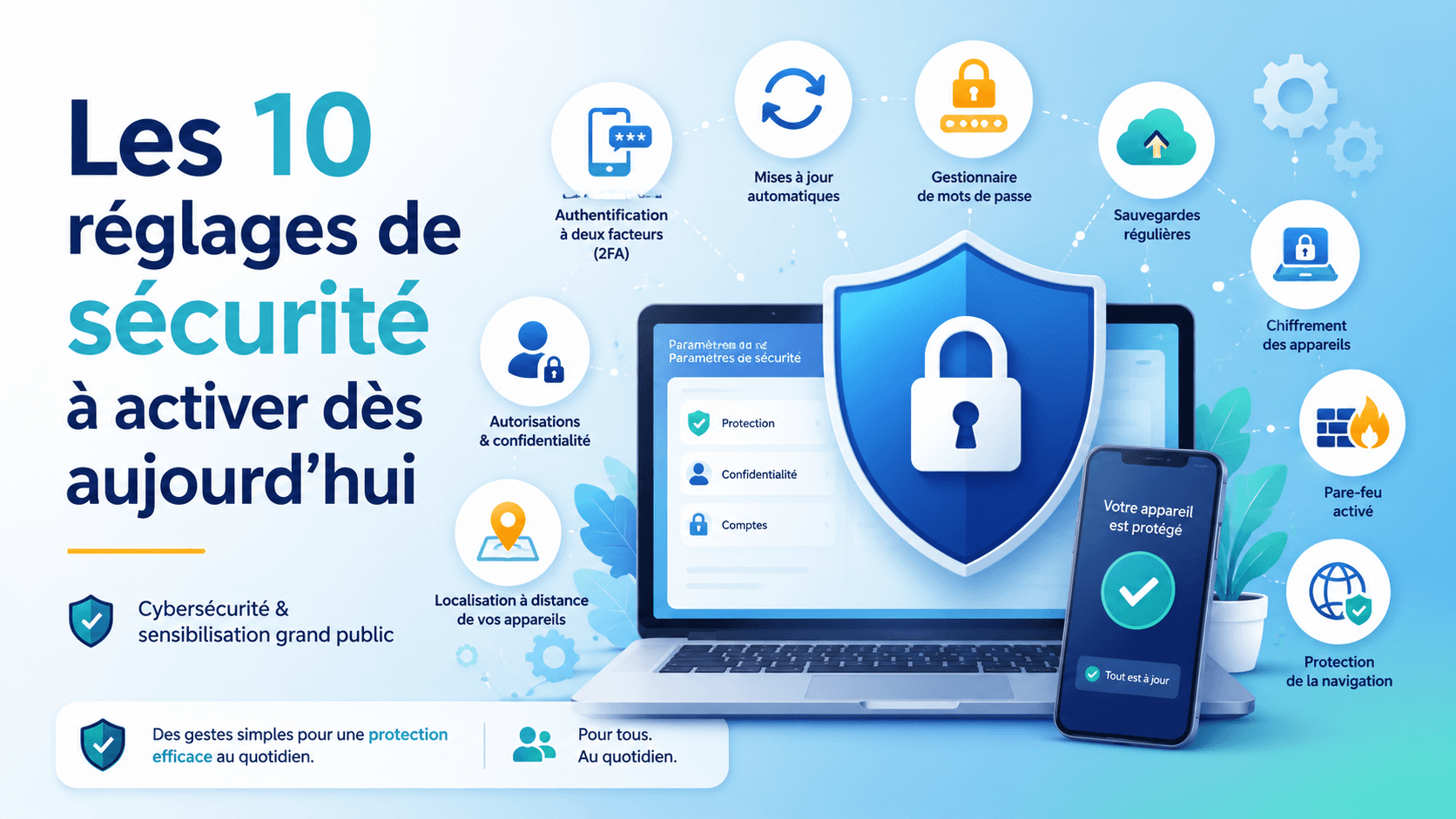 Les 10 réglages de sécurité à activer dès aujourd’hui